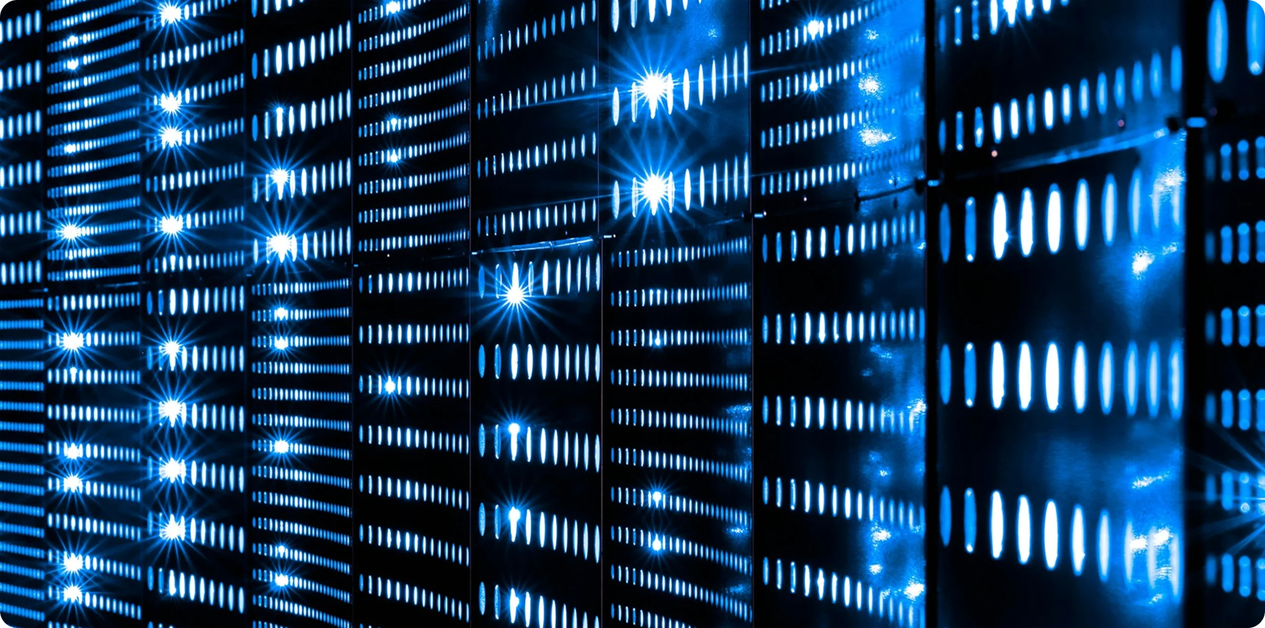 Server room with network equipment